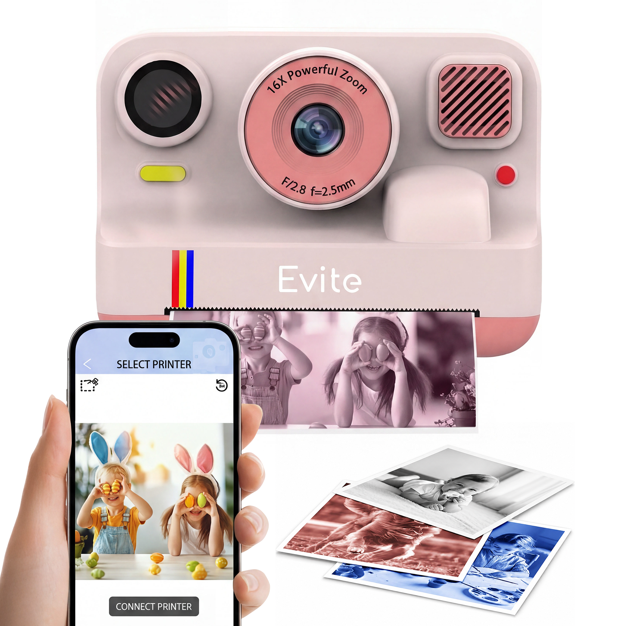 Evite Kids Kindercamera met Foto Printer